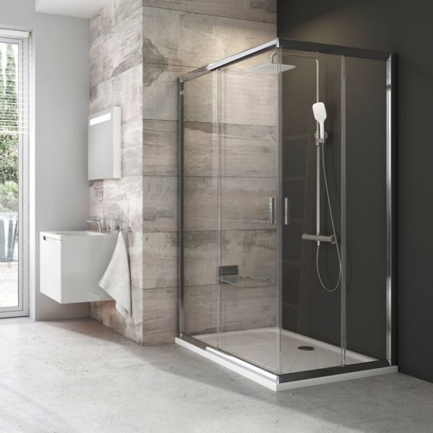 Kép Ravak zuhanykabin BLRV2K-80 krómhatású +Transparent 1XV40C00Z1