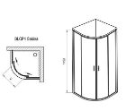 Kép Ravak Zuhanykabin BLCP4-90 Sabina krómhatású+Transparent (84-3B270C40Z1)