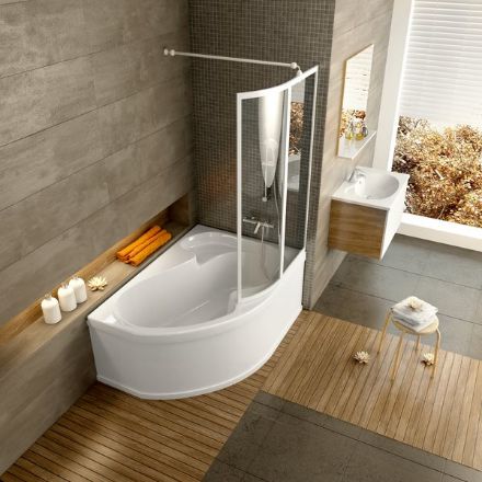 Mutassa a/az Ravak VSK2 ROSA 160 Jobbos kádparaván fehér+rain 76P9010041 részleteit Kép Ravak VSK2 ROSA 160 Jobbos kádparaván fehér+rain 76P9010041