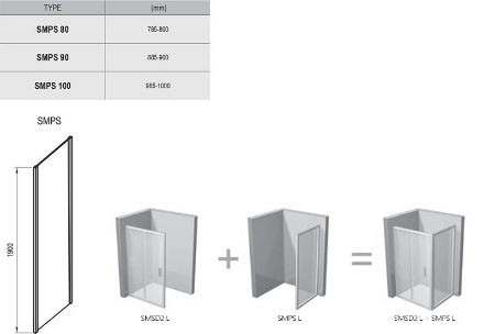 Mutassa a/az Ravak fix oldalfal, SMPS-90 balos króm+Transparent 9SL70A00Z1 részleteit Kép Ravak fix oldalfal, SMPS-90 balos króm+Transparent 9SL70A00Z1