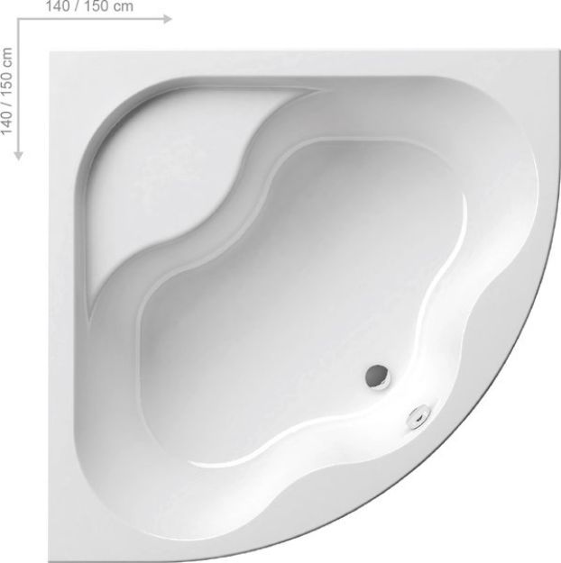 Kép Ravak GENTIANA akril sarokkád 140x140 cm CF01000000