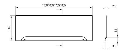 Mutassa a/az Ravak Akrilkád  előlap, A ˝U˝ 180 fehér (84-CZ001Y0A00) részleteit Kép Ravak Akrilkád  előlap, A ˝U˝ 180 fehér (84-CZ001Y0A00)
