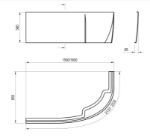 Kép Ravak előlap ROSA 95 L 150 cm fehér CZ55100A00