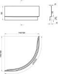 Kép Ravak Előlap panel,GENTIANA,NEWDAY 140cm fehér
