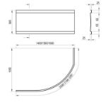 Kép Ravak Előlap A, ROSA 140cm, snowwhite (84-CZH1000A00)