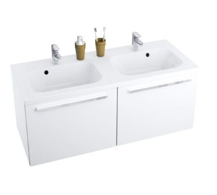 Mutassa a/az Ravak CHROME 1200 fűrdőszobai szekrény, mosdó alá, fehér/fehér (84-X000000536) részleteit Kép Ravak CHROME 1200 fűrdőszobai szekrény, mosdó alá, fehér/fehér (84-X000000536)