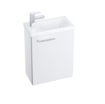 Mutassa a/az Ravak CHROME 400 fűrdőszobai szekrényhez ajtó jobbos, fehér (84-X000000541) részleteit Kép Ravak CHROME 400 fűrdőszobai szekrényhez ajtó jobbos, fehér (84-X000000541)