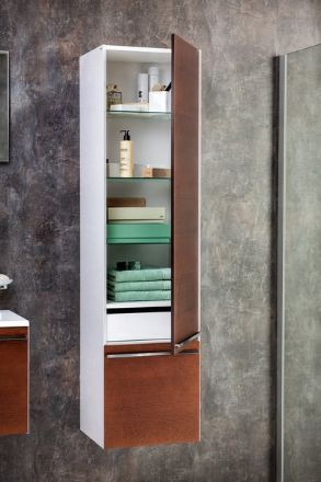 Mutassa a/az Ravak fürdőszobai faliszekrény SB-400 R, Clear, fehér/fehér X000000763 részleteit Kép Ravak fürdőszobai faliszekrény SB-400 R, Clear, fehér/fehér X000000763