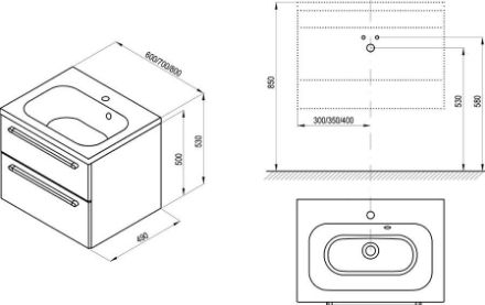 Mutassa a/az Ravak Fürdőszobai szekrény mosdó alá, SD 800 Chrome II Fehér részleteit Kép Ravak Fürdőszobai szekrény mosdó alá, SD 800 Chrome II Fehér