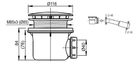 Mutassa a/az Ravak Szifon, STANDARD 90, króm X01314 részleteit Kép Ravak Szifon, STANDARD 90, króm X01314