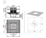 Kép Ravak SN501 padlóösszefolyó 105x105/50 - rozsdamentes (84-X01435)