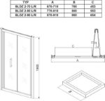 Kép Ravak zuhanyajtó BLDZ2-80 krómhatású+Transparent X01H40C00Z1