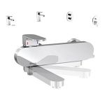 Kép Ravak CHROME fali zuhanycsaptelep szett nélkül CR 032.00/150 X070043