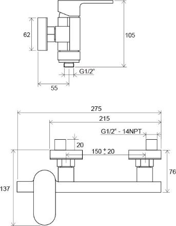 Mutassa a/az Ravak CHROME fali zuhanycsaptelep szett nélkül CR 032.00/150 X070043 részleteit Kép Ravak CHROME fali zuhanycsaptelep szett nélkül CR 032.00/150 X070043