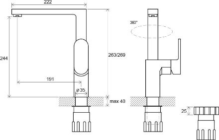 Mutassa a/az Ravak Chrome konyhai álló mosogató csaptelep CR 016.00 X070054 részleteit Kép Ravak Chrome konyhai álló mosogató csaptelep CR 016.00 X070054