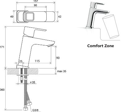 Mutassa a/az Ravak 10° álló mosdó csaptelep leeresztő nélkül 170mm TD 014.00 részleteit Kép Ravak 10° álló mosdó csaptelep leeresztő nélkül 170mm TD 014.00