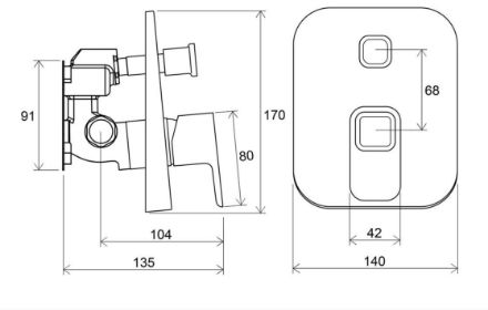 Mutassa a/az Ravak 10° falba süllyesztett csaptelep váltóval, R-boxhoz, TD 065.00 (84-X070070) részleteit Kép Ravak 10° falba süllyesztett csaptelep váltóval, R-boxhoz, TD 065.00 (84-X070070)