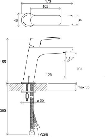 Mutassa a/az Ravak Classic álló mosdó csaptelep 140 leeresztő nélkül CL012.00 részleteit Kép Ravak Classic álló mosdó csaptelep 140 leeresztő nélkül CL012.00