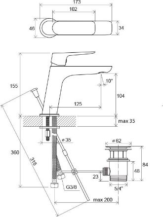 Mutassa a/az Ravak Classic álló mosdócsaptelep 140 leeresztővel CL011.00 részleteit Kép Ravak Classic álló mosdócsaptelep 140 leeresztővel CL011.00