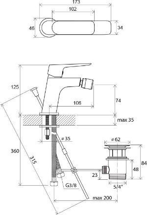 Mutassa a/az Ravak Classic bidé csaptelep CL 055 X070082 részleteit Kép Ravak Classic bidé csaptelep CL 055 X070082
