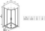 Kép Ravak Zuhanykabin BLSCP4-90 krómhatású+transparent.