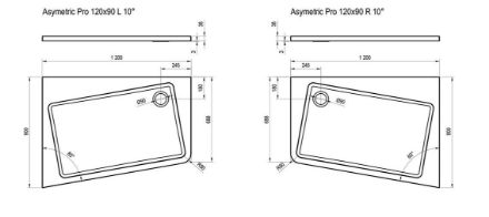 Mutassa a/az Ravak Zuhanytálca, ASYMETRIC PRO 10° 120x90 R - fehér / jobbos XA25G70101P részleteit Kép Ravak Zuhanytálca, ASYMETRIC PRO 10° 120x90 R - fehér / jobbos XA25G70101P