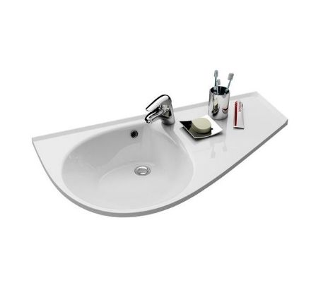 Mutassa a/az Ravak AVOCADO Comfort P (jobbos) mosdó fehér nyílással XJ9P1100000 részleteit Kép Ravak AVOCADO Comfort P (jobbos) mosdó fehér nyílással XJ9P1100000