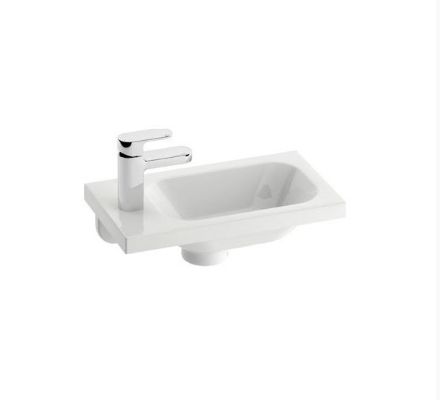 Mutassa a/az Ravak CHROME 400 kézmosó jobbos, fehér, furattal XJGP1100000 részleteit Kép Ravak CHROME 400 kézmosó jobbos, fehér, furattal XJGP1100000