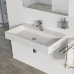 Kép Ravak Natural mosdó fehér 800 túlfolyó nélkül XJO01280000