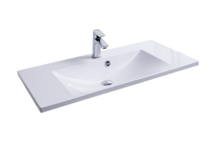 Mutassa a/az Ravak Flat 900 mosdó (fehér) nyílással XJP01190000 részleteit Kép Ravak Flat 900 mosdó (fehér) nyílással XJP01190000