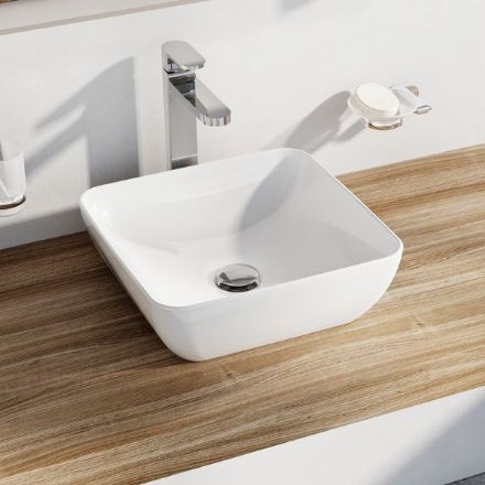 Mutassa a/az Ravak mosdó Uni 380 S Slim fehér XJX01138001 részleteit Kép Ravak mosdó Uni 380 S Slim fehér XJX01138001
