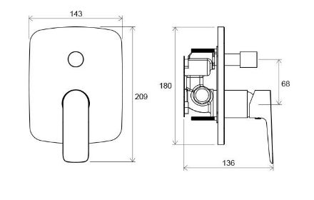 Mutassa a/az Ravak Classic falsík alatti csaptelep váltóval R-boxhoz CL 065.00 (84-X070088) részleteit Kép Ravak Classic falsík alatti csaptelep váltóval R-boxhoz CL 065.00 (84-X070088)