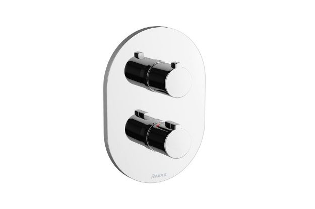 Kép Ravak Chrome termosztátos falba süllyesztett csaptelep, váltóval CR 063.00 X070094