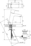 Kép Ravak TD F 013.00 álló 170 mm-es  mosdócsaptelep leeresztőszeleppel X070128