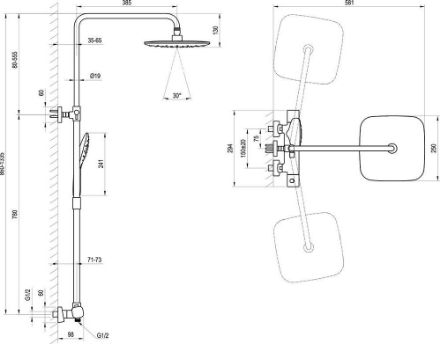Mutassa a/az Ravak Zuhanyoszlop termosztátos csapteleppel TD F 091.00/150 részleteit Kép Ravak Zuhanyoszlop termosztátos csapteleppel TD F 091.00/150