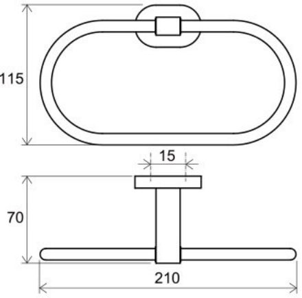 Mutassa a/az Ravak CHROME ovális törölköző tartó CR300 részleteit Kép Ravak CHROME ovális törölköző tartó CR300