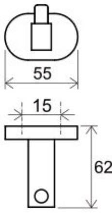 Mutassa a/az Ravak CHROME szimpla fogas CR110 részleteit Kép Ravak CHROME szimpla fogas CR110