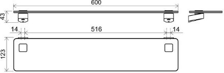 Mutassa a/az Ravak 10° üvegpolc 60 cm TD500 részleteit Kép Ravak 10° üvegpolc 60 cm TD500