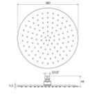 Kép Ravak 984.00 Chrome esőztető zuhanyfej - Slim, kör alakú, 300mm (84-X07P336)