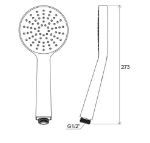 Kép Ravak 960.00 Flat S kézi zuhanyfej, lapos - 1 funkció, 100mm (84-X07P343)