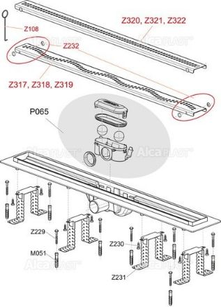 Mutassa a/az Alcaplast Zuhanyfolyóka négyzet design 750mm (APZ9) részleteit Kép Alcaplast Zuhanyfolyóka négyzet design 750mm (APZ9)