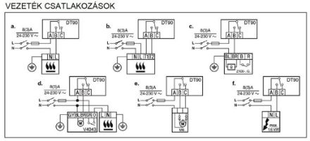 Mutassa a/az Honeywell DT90A digitális szobatermosztát részleteit Kép Honeywell DT90A digitális szobatermosztát