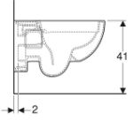 Kép Geberit Selnova fali WC, mélyöblítésű, Rimfree 53cm