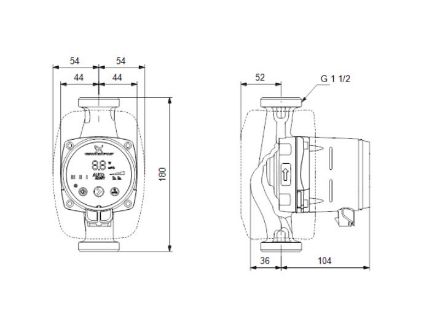 Mutassa a/az Grundfos ALPHA2 25-40 fűtési keringető szivattyú részleteit Kép Grundfos ALPHA2 25-40 fűtési keringető szivattyú