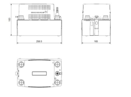 Mutassa a/az Grundfos Conlift-1 kondenzátum átemelő berendezés részleteit Kép Grundfos Conlift-1 kondenzátum átemelő berendezés