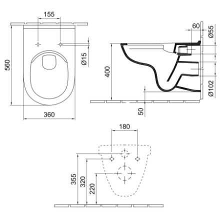 Mutassa a/az Alföldi Mollis mélyöblítésű fali WC részleteit Kép Alföldi Mollis mélyöblítésű fali WC