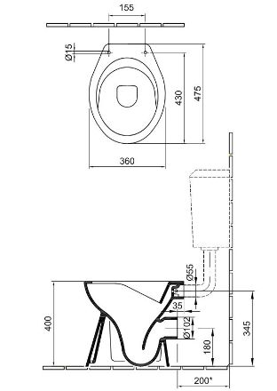 Mutassa a/az Alföldi 7093 WC, hátsó kifolyású, mélyöblítésű, CleanFlush (fehér, I.oszt.) részleteit Kép Alföldi 7093 WC, hátsó kifolyású, mélyöblítésű, CleanFlush (fehér, I.oszt.)