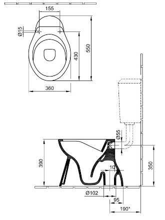 Mutassa a/az Alföldi 7094 WC, alsó kifolyású, mélyöblítésű, CleanFlush (fehér, I.oszt.) részleteit Kép Alföldi 7094 WC, alsó kifolyású, mélyöblítésű, CleanFlush (fehér, I.oszt.)