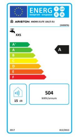 Mutassa a/az Ariston ANDRIS ELITE 10U/5 EU, 10 l-es villanybojler, mosogató alá szerelhető, titánium bevonat, LCD kijelző részleteit Kép Ariston ANDRIS ELITE 10U/5 EU, 10 l-es villanybojler, mosogató alá szerelhető, titánium bevonat, LCD kijelző