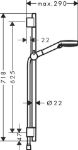 Kép Hansgrohe Vernis Blend Zuhanyszett Vario, 65 cm-es zuhanyrúddal, matt fekete
